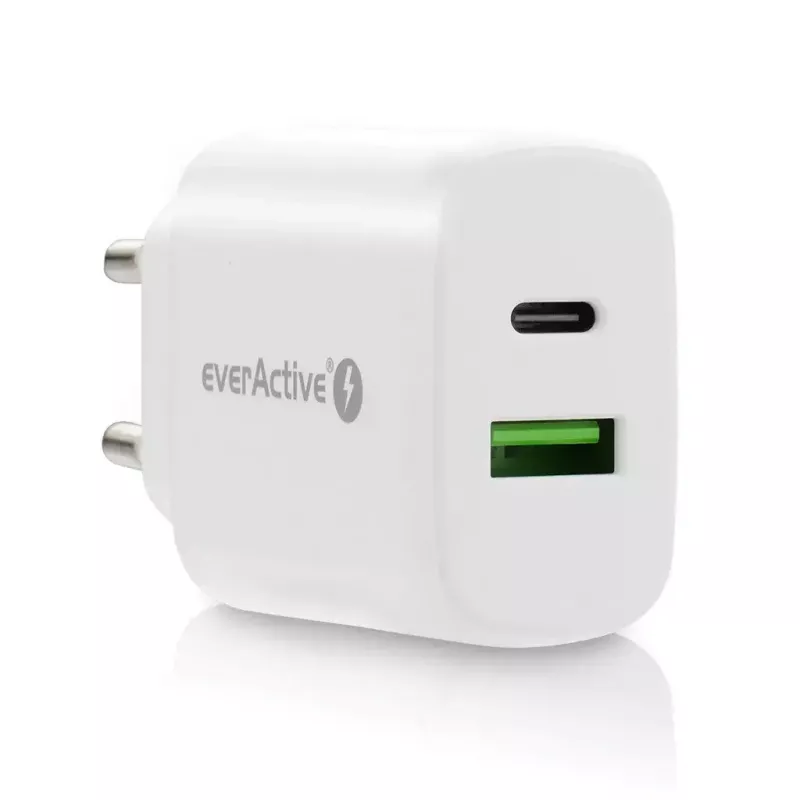 USB-C įkroviklis everActive SC-370Q 25W QC3.0 greitasis įkrovimas