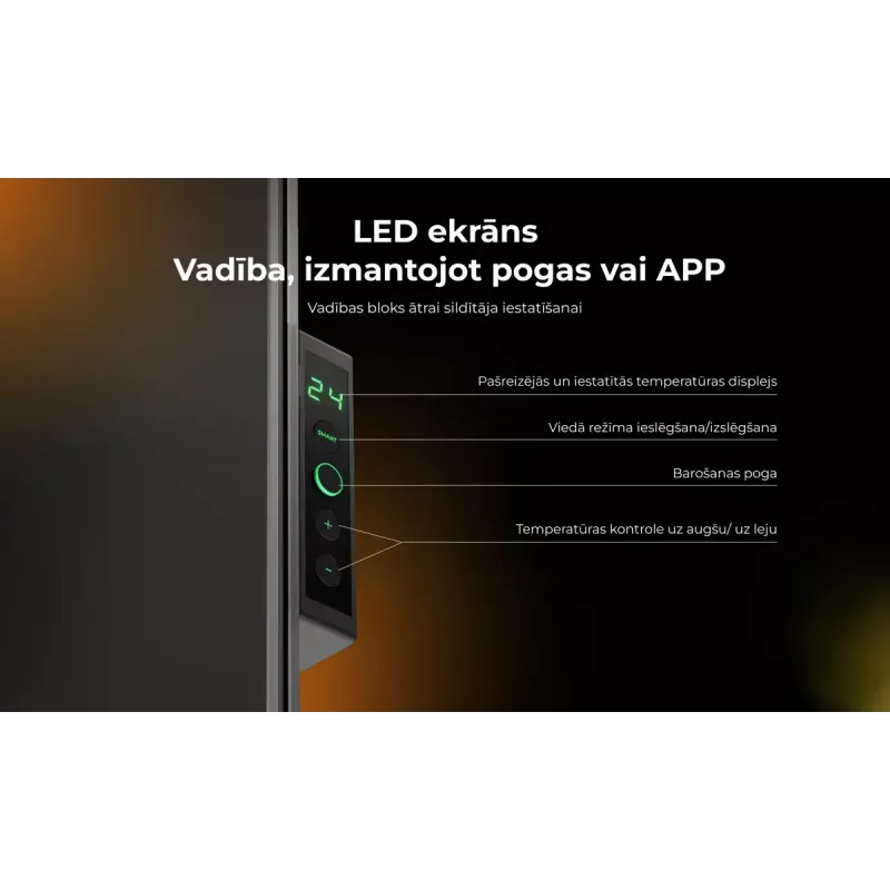 Infragarso elektrinis šildytuvas AENO Premium Eco Smart Heater AGH0005S, pilka