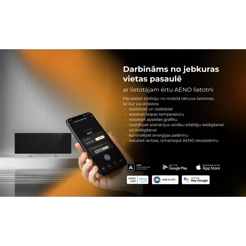 Infragarso elektrinis šildytuvas AENO Premium Eco Smart Heater AGH0005S, pilka