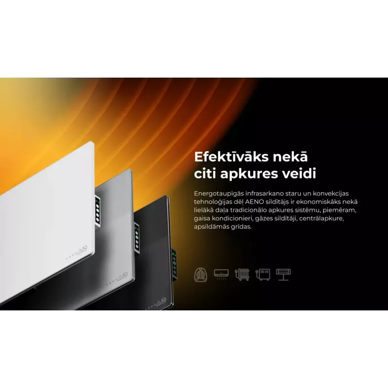 Infragarso elektrinis šildytuvas AENO Premium Eco Smart Heater AGH0005S, pilka