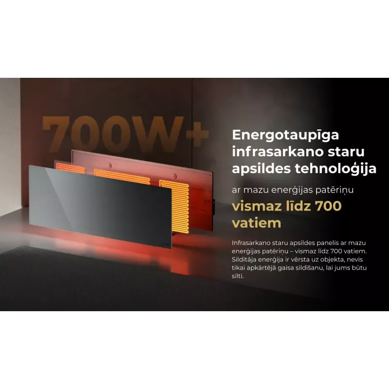 Infragarso elektrinis šildytuvas AENO Premium Eco Smart Heater AGH0005S, pilka