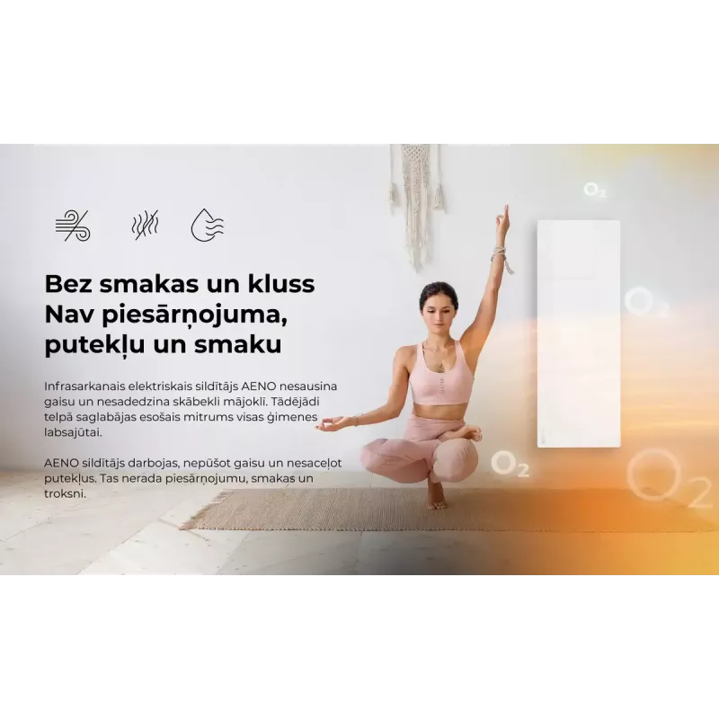 Infragarso elektrinis šildytuvas AENO Premium Eco Smart Heater AGH0005S, pilka