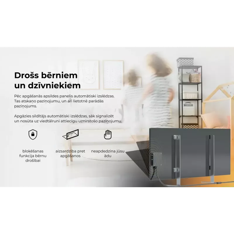 Infragarso elektrinis šildytuvas AENO Premium Eco Smart Heater AGH0005S, pilka