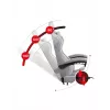 Žaidimų kėdė Huzaro FORCE 4.7 Bucket Seat Pilka — audinys, paminkštinta sėdynė ir atlošas, pakojis, maks. svoris 140 kg, aukštis 113–123 cm