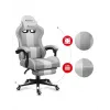 Žaidimų kėdė Huzaro FORCE 4.7 Bucket Seat Pilka — audinys, paminkštinta sėdynė ir atlošas, pakojis, maks. svoris 140 kg, aukštis 113–123 cm