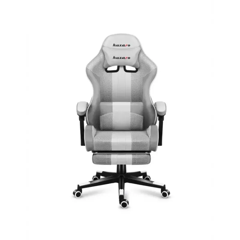 Žaidimų kėdė Huzaro FORCE 4.7 Bucket Seat Pilka — audinys, paminkštinta sėdynė ir atlošas, pakojis, maks. svoris 140 kg, aukštis 113–123 cm