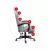 Žaidimų kėdė Huzaro FORCE 4.7 Bucket Seat Pilka — audinys, paminkštinta sėdynė ir atlošas, pakojis, maks. svoris 140 kg, aukštis 113–123 cm