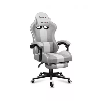 Žaidimų kėdė Huzaro FORCE 4.7 Bucket Seat Pilka — audinys, paminkštinta sėdynė ir atlošas, pakojis, maks. svoris 140 kg, aukštis 113–123 cm