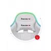 Žaidimų kėdė Huzaro FORCE 4.7 RGB White – medžiaginis kaušinis sėdynė, maks. apkrova 140 kg, aukštis reguliuojamas 43–53 cm, atlošo kampas 90–140°