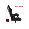 Gaming kėdė Huzaro FORCE 4.4 CARBON — medžiaginis kaušinis sėdynė, aukštis 115–125 cm, maks. apkrova 130 kg, plieninis pagrindas, reguliuojami porankiai
