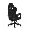 Gaming kėdė Huzaro FORCE 4.4 CARBON — medžiaginis kaušinis sėdynė, aukštis 115–125 cm, maks. apkrova 130 kg, plieninis pagrindas, reguliuojami porankiai