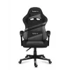 Žaidimų kėdė Huzaro FORCE 4.4 Bucket Seat Juoda Pilka — tinklinis audinys, max 130 kg, aukštis 45–55 cm, 5 ratukų