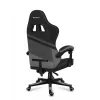 Žaidimų kėdė Huzaro FORCE 4.4 Bucket Seat Juoda Pilka — tinklinis audinys, max 130 kg, aukštis 45–55 cm, 5 ratukų