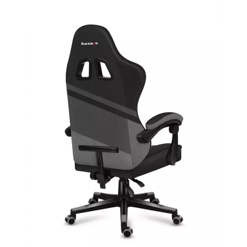 Žaidimų kėdė Huzaro FORCE 4.4 Bucket Seat Juoda Pilka — tinklinis audinys, max 130 kg, aukštis 45–55 cm, 5 ratukų