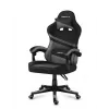 Žaidimų kėdė Huzaro FORCE 4.4 Bucket Seat Juoda Pilka — tinklinis audinys, max 130 kg, aukštis 45–55 cm, 5 ratukų