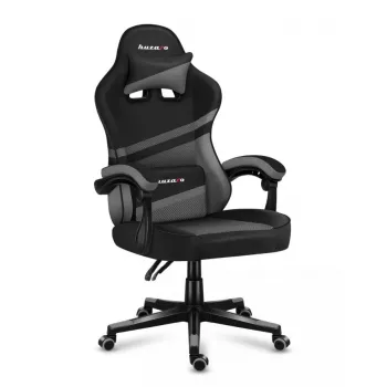 Žaidimų kėdė Huzaro FORCE 4.4 Bucket Seat Juoda Pilka — tinklinis audinys, max 130 kg, aukštis 45–55 cm, 5 ratukų