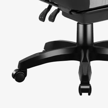 Gaming kėdė Huzaro Force 3.7 Pilka – ergonominė žaidimų kėdė, reguliuojamas aukštis 107,5–116,5 cm, sėdynės plotis 47 cm