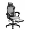 Gaming kėdė Huzaro Force 3.7 Pilka – ergonominė žaidimų kėdė, reguliuojamas aukštis 107,5–116,5 cm, sėdynės plotis 47 cm
