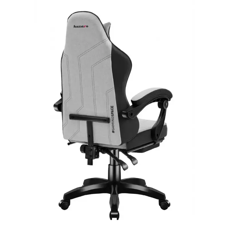 Gaming kėdė Huzaro Force 3.7 Pilka – ergonominė žaidimų kėdė, reguliuojamas aukštis 107,5–116,5 cm, sėdynės plotis 47 cm
