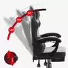 Gaming kėdė Huzaro Force 3.7 Pilka – ergonominė žaidimų kėdė, reguliuojamas aukštis 107,5–116,5 cm, sėdynės plotis 47 cm