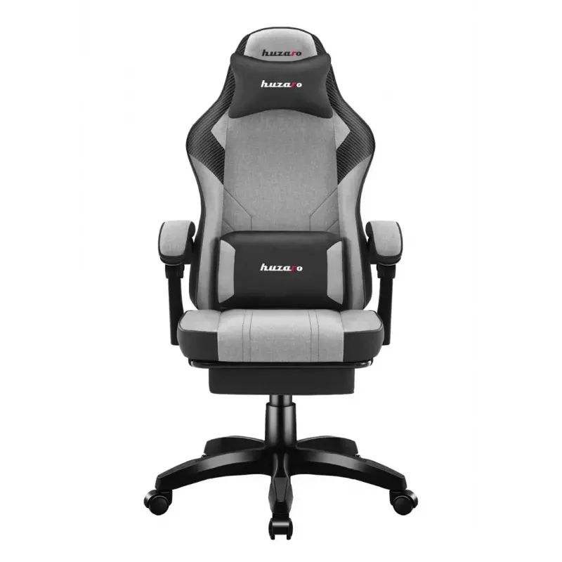 Gaming kėdė Huzaro Force 3.7 Pilka – ergonominė žaidimų kėdė, reguliuojamas aukštis 107,5–116,5 cm, sėdynės plotis 47 cm