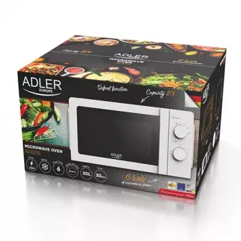 Mikrobangų krosnelė Adler AD 6205, 700 W, 20 L