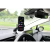 Automobilinis telefono laikiklis IBOX H-9 reguliuojamas kampas universalus pritaikymas išmaniesiems telefonams, siurbtukas, juodas, plastikinis