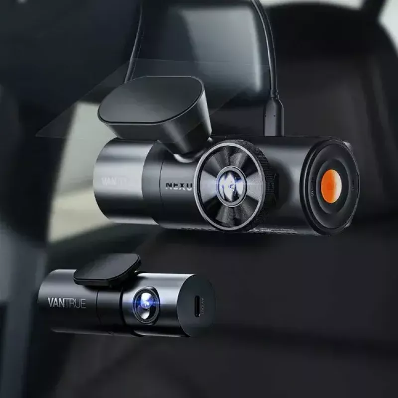 Vaizdo registratorius VANTRUE N4 PRO, 3 kanalų, pagrindinė 3840×2160, 165° priekis, 160° salonas, GPS, Wi‑Fi, IPS ekranas, MicroSD iki 512 GB