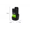 Belaidžio įrankio baterija Green Cell PTBO12V3 – Li‑Ion 3 Ah, 5,1×4,7×8,6 cm