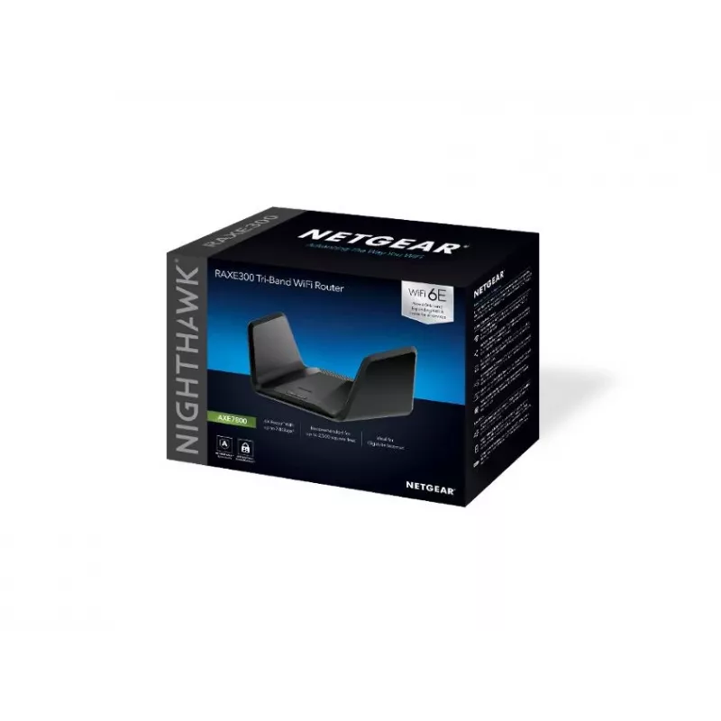 Netgear Nighthawk RAXE300 belaidis maršrutizatorius, Wi-Fi 6E, 4 prievadų komutatorius