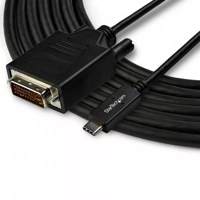 StarTech.com USB-C į DVI laidas, 3 m, 1080p (Single Link), USB Type-C (DP Alt Mode HBR2) į DVI-D, suderinamas su Thunderbolt 3