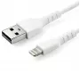 StarTech.com 1 m baltas USB-A į Lightning laidas – armuotas aramido pluoštu, MFi sertifikuotas, iPad/iPhone