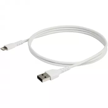 StarTech.com 1 m baltas USB-A į Lightning laidas – armuotas aramido pluoštu, MFi sertifikuotas, iPad/iPhone
