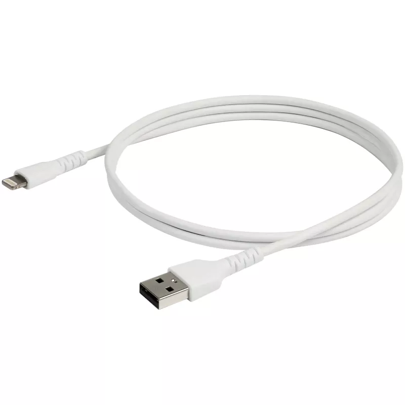 StarTech.com 1 m baltas USB-A į Lightning laidas – armuotas aramido pluoštu, MFi sertifikuotas, iPad/iPhone