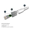 StarTech.com 1 m baltas USB-A į Lightning laidas – armuotas aramido pluoštu, MFi sertifikuotas, iPad/iPhone