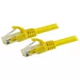 StarTech.com 7,5 m CAT6 Ethernet kabelis - geltonas CAT 6 Gigabit Ethernet laidas - 250 MHz 100 W PoE RJ45 UTP tinklo/jungiamasis laidas be užkabinimo su įtempimo mažinimu, individualiai išbandytas