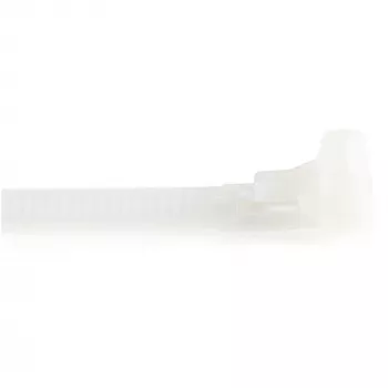 StarTech.com daugkartiniai kabelių raiščiai, 15 cm, 7 mm, 35 mm ryšulio skersmuo, 22 kg tempimo stipris, atlaisvinami nailoniniai, vidaus/lauko, 94V-2/UL sertifikuoti, 100 vnt., balti