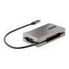 StarTech.com USB-C kelių prievadų adapteris, 4K 60Hz HDMI 2.0b, HDR, USB 3.2 Gen 2 10Gbps šakotuvas (2xUSB-C, 1xUSB-A), 100W PD perdavimas, Mini kelioninis dokas, 12 colių/30 cm laidas, nešiojamojo kompiuterio dokavimo stotelė