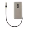 StarTech.com USB-C kelių prievadų adapteris, 4K 60Hz HDMI 2.0b, HDR, USB 3.2 Gen 2 10Gbps šakotuvas (2xUSB-C, 1xUSB-A), 100W PD perdavimas, Mini kelioninis dokas, 12 colių/30 cm laidas, nešiojamojo kompiuterio dokavimo stotelė