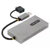 StarTech.com USB į dvigubą HDMI adapteris, USB A/C į 2x HDMI ekranus (1x 4K30Hz, 1x 1080p), integruotas USB-A į C adapteris, 11 cm laidas, USB 3.0 į HDMI vaizdo adapteris, Windows ir macOS