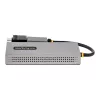 StarTech.com USB į dvigubą HDMI adapteris, USB A/C į 2x HDMI ekranus (1x 4K30Hz, 1x 1080p), integruotas USB-A į C adapteris, 11 cm laidas, USB 3.0 į HDMI vaizdo adapteris, Windows ir macOS