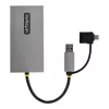 StarTech.com USB į dvigubą HDMI adapteris, USB A/C į 2x HDMI ekranus (1x 4K30Hz, 1x 1080p), integruotas USB-A į C adapteris, 11 cm laidas, USB 3.0 į HDMI vaizdo adapteris, Windows ir macOS