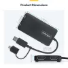 StarTech.com USB į dvigubą HDMI adapteris, USB A/C į 2x HDMI ekranus (1x 4K30Hz, 1x 1080p), integruotas USB-A į C adapteris, 11 cm laidas, USB 3.0 į HDMI vaizdo adapteris, Windows ir macOS