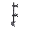 StarTech.com stalo laikiklis 2 vertikaliai sukrautiems monitoriams, dvigubas 49 colių, bendra apkrova 70 svarų (32 kg), C-spaustuvas, greito atlaisvinimo VESA sistema, plačiaekranis 16:9 / itin platus 32:9, TAA