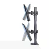 StarTech.com stalo laikiklis 2 vertikaliai sukrautiems monitoriams, dvigubas 49 colių, bendra apkrova 70 svarų (32 kg), C-spaustuvas, greito atlaisvinimo VESA sistema, plačiaekranis 16:9 / itin platus 32:9, TAA