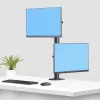 StarTech.com stalo laikiklis 2 vertikaliai sukrautiems monitoriams, dvigubas 49 colių, bendra apkrova 70 svarų (32 kg), C-spaustuvas, greito atlaisvinimo VESA sistema, plačiaekranis 16:9 / itin platus 32:9, TAA