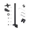StarTech.com stalo laikiklis 2 vertikaliai sukrautiems monitoriams, dvigubas 49 colių, bendra apkrova 70 svarų (32 kg), C-spaustuvas, greito atlaisvinimo VESA sistema, plačiaekranis 16:9 / itin platus 32:9, TAA