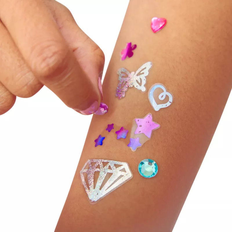 Cool Maker Shimmer Me Kūno Meno Rinkinys su Voleliu, Brangakmeniais ir 3 Folijomis, 135 Metaliniai Laikini Tatuiruočių Dizainai, Meno ir Amatų Žaislai Mergaitėms nuo 7 Metų