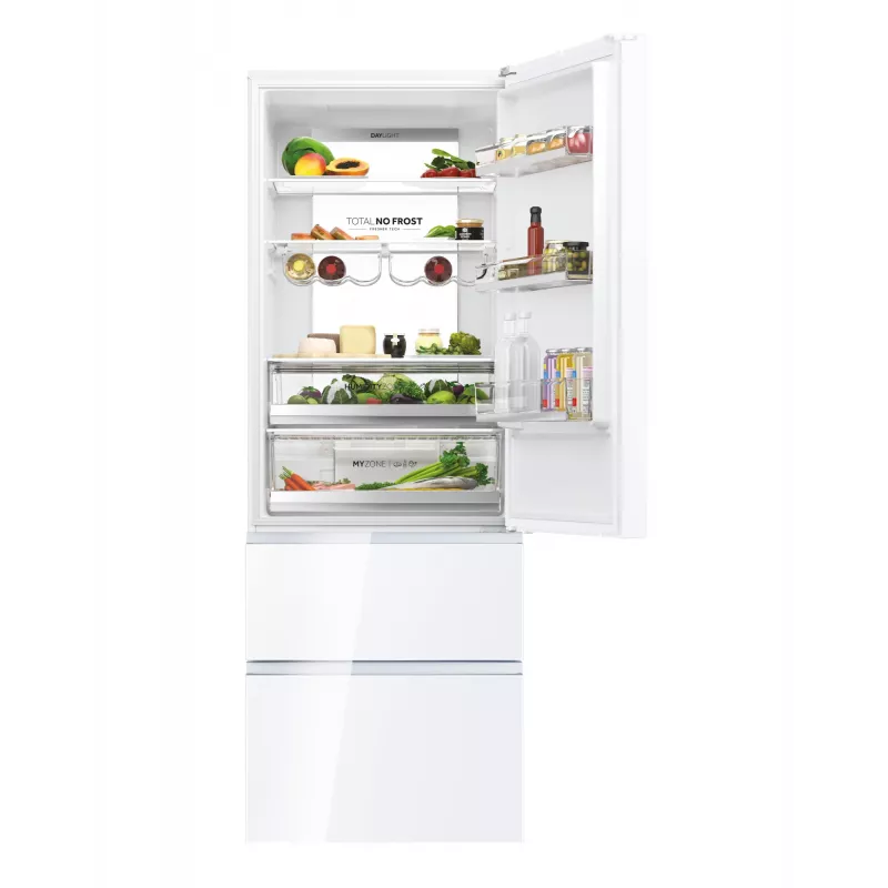 Haier 3D 70 Serie 7 HTW7720DNGW Laisvai pastatomas šaldytuvas-šaldiklis 483 L Baltas