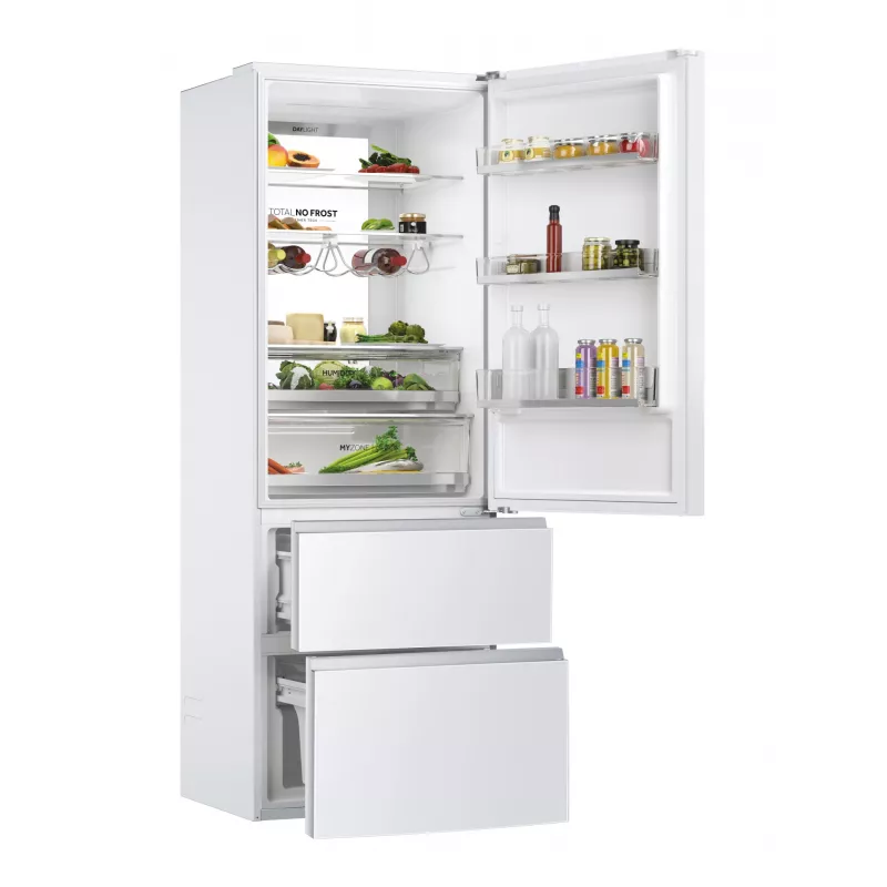 Haier 3D 70 Serie 7 HTW7720DNGW Laisvai pastatomas šaldytuvas-šaldiklis 483 L Baltas